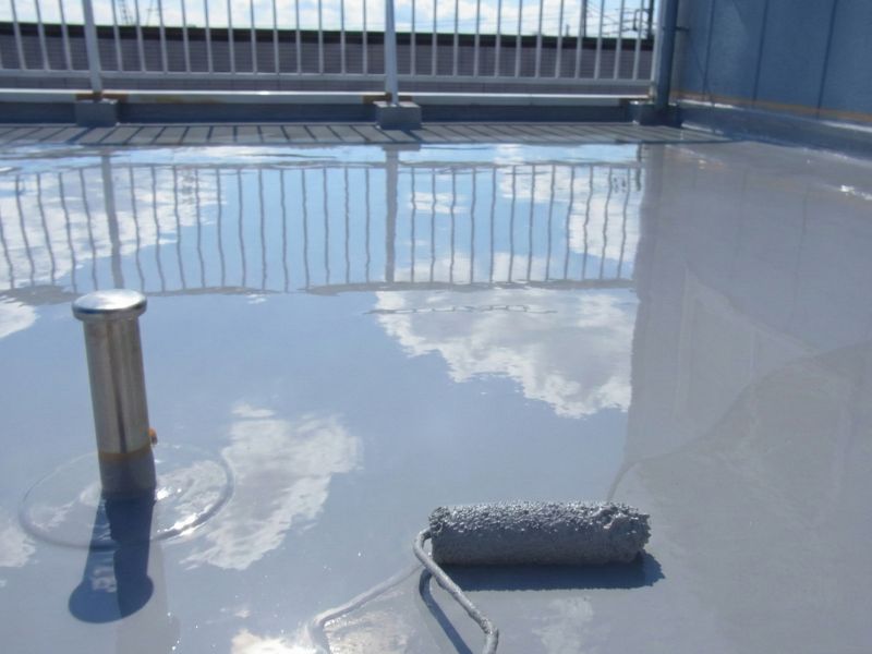 防水工事の様子